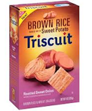 Triscuit Brown Roce baked with Sweet Potato Roasted Sweet Onion